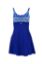 Picture of One Piece swim suit Blue wave print with overlay skirt - Blue