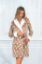 Picture of Soft Polka Dots Robe -  Light Brown