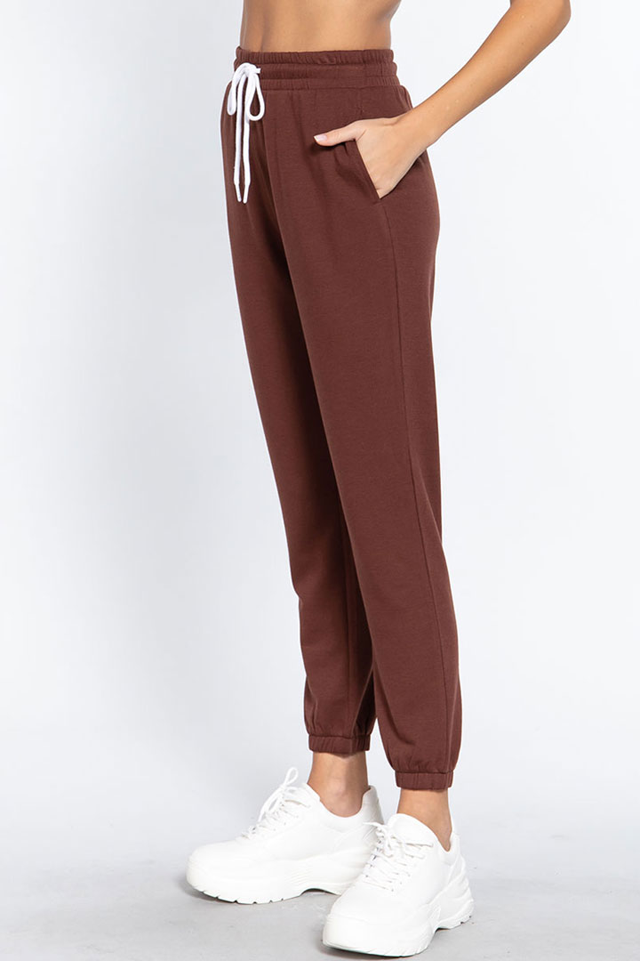 Picture of Fleece French Tery Jogger - Sepia