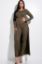 Picture of Set of Crossed over long Top with Leggings - Olive Green