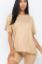 Picture of Set of Loose fit Top with Biker Shorts - Khaki