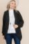 Picture of Two Tone open front warm cozy cardigan - Black
