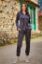 Picture of Set of Velvet Full Sleeves Top with Pajama - Black