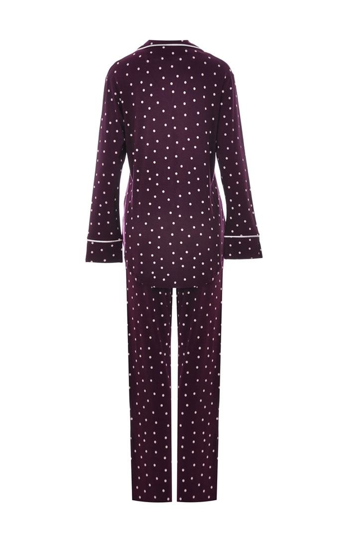 Picture of Polka Dots Printed Pajama Set - Purple
