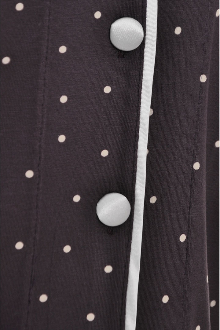 Picture of Polka dots Half Sleeves Pajama Set - Purple