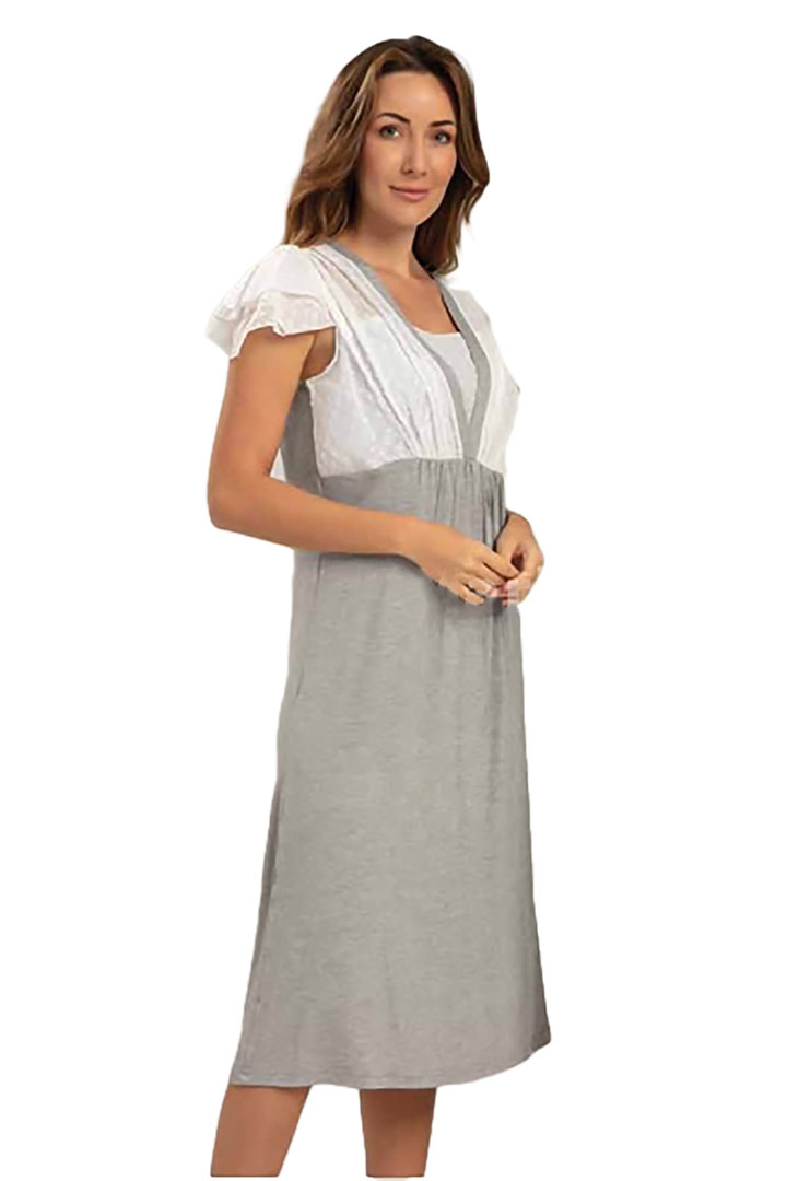 Picture of Mid Length Night Gown - Grey