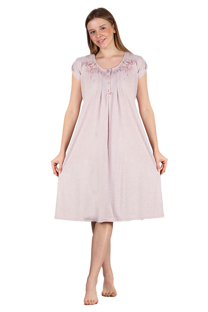 Picture of Maxi Pleated Dress - Shell Pink