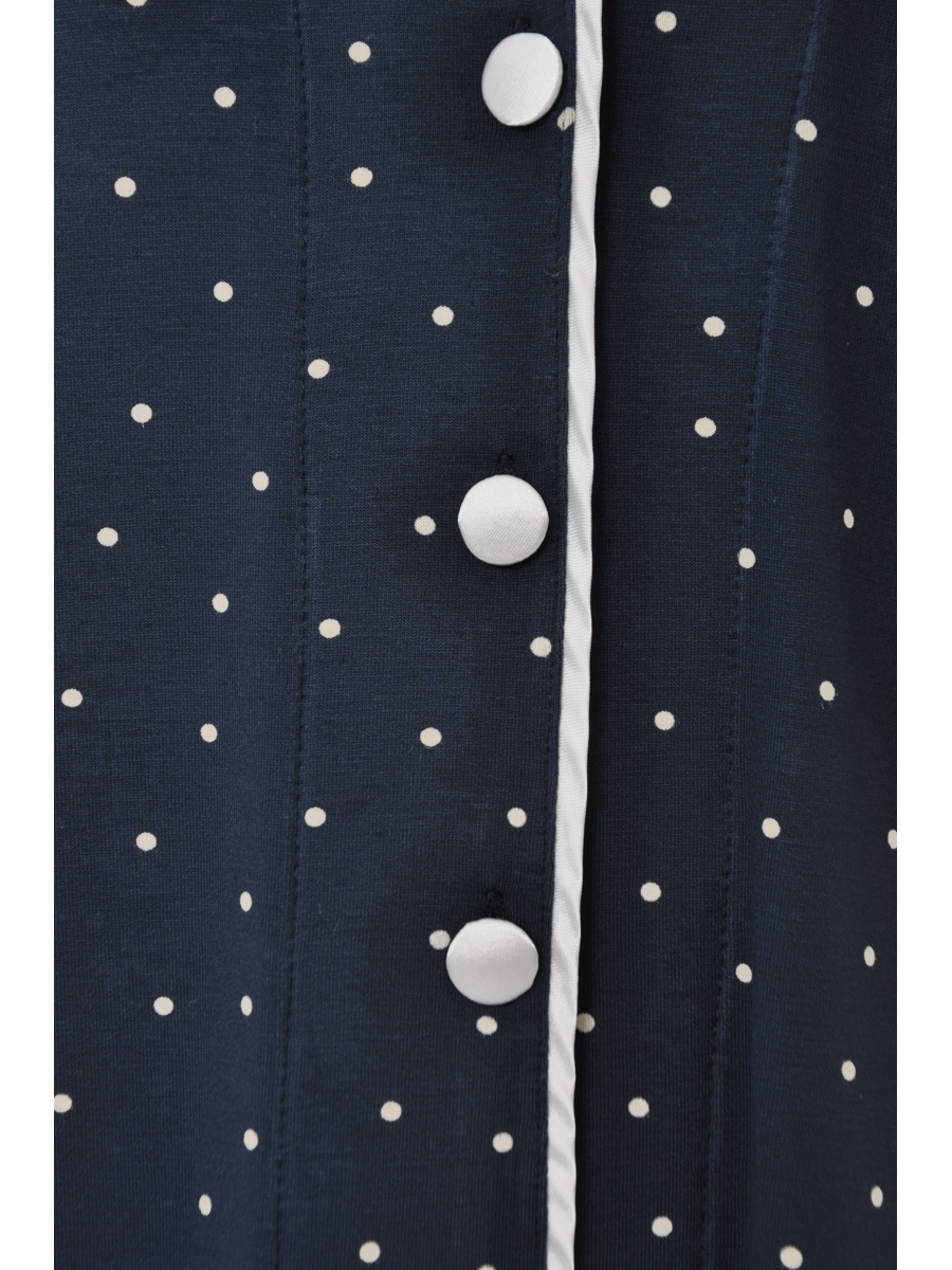 Picture of Polka dots Half Sleeves Pajama Set - Navy