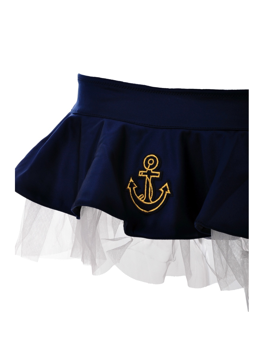 Picture of Satin Sailor Costume - Navy Blue & White