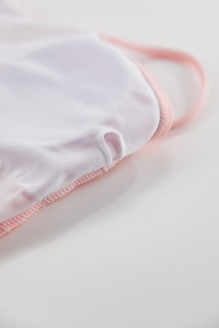 صورة Asymmetrical Hollow Cut Out One-Piece Swimwear -Pale Pink