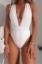 Picture of Backless Wrap Tie One-Piece Swimwear - White