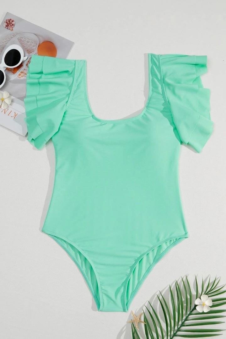 Picture of Ruffle One-Piece Swimsuit - Sky Blue
