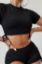 Picture of Simple Drawstring Two-Piece Swimsuit - Black