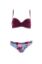 Picture of Two-Piece swimwear set with purple top and floral bottom