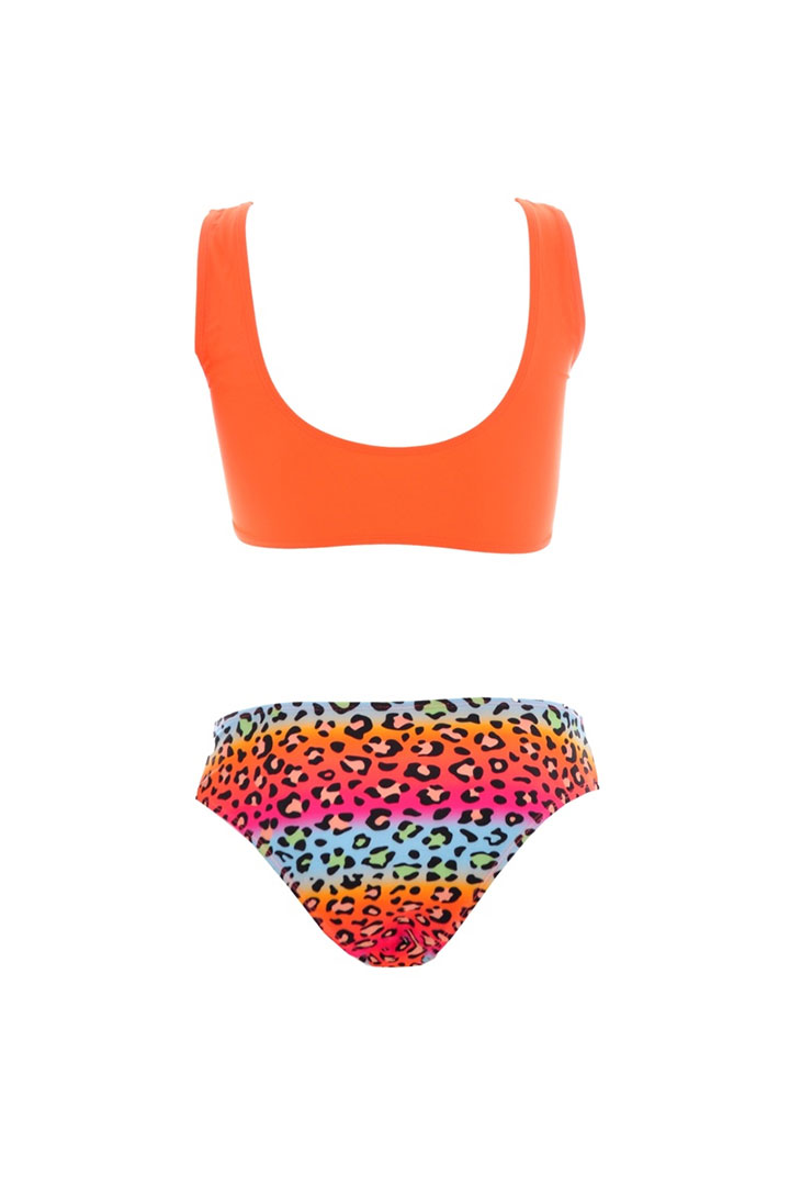 Picture of Cheetah Print Two-Piece swimwear set - Neon Orange
