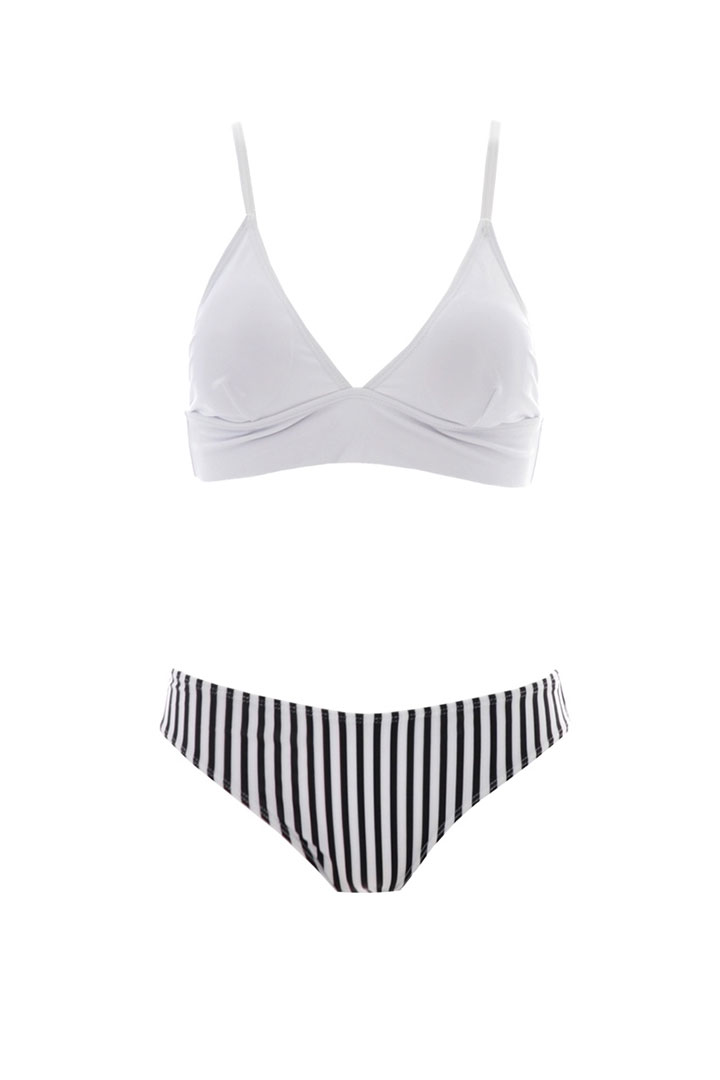 Picture of Two-Piece swim wear set - Black & White