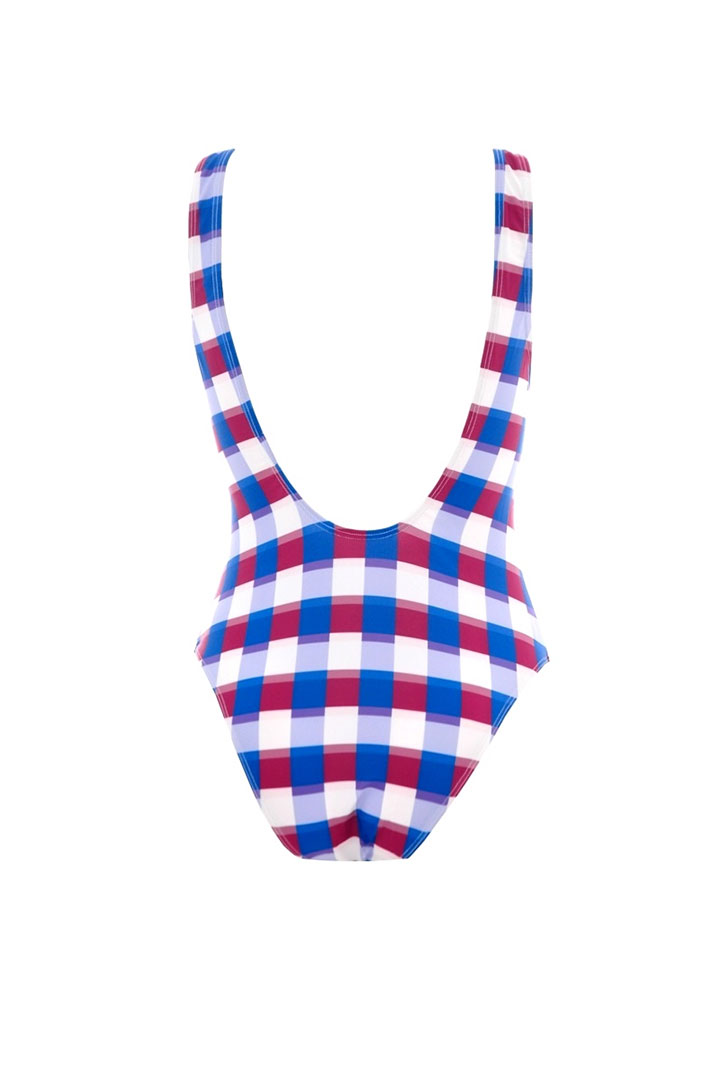 Picture of One Piece multi Checkered swim suit