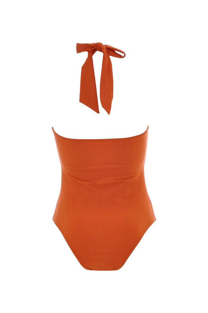 Picture of One Piece halter neck swim suit - Orange