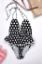 Picture of One Piece Polka dots deep v-halter neck swim suit - Black & White