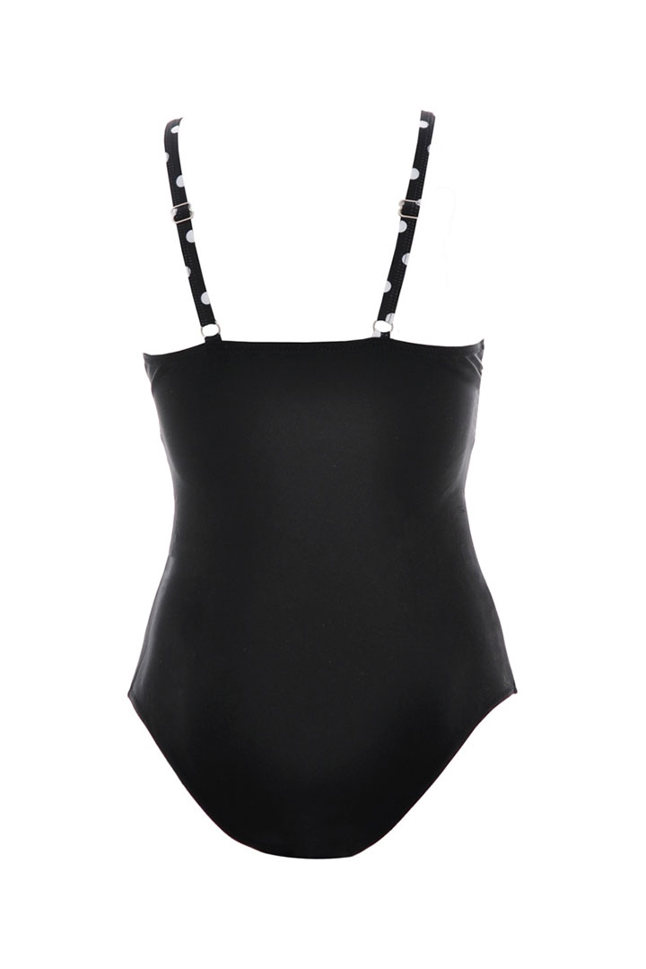 Picture of One Piece Polka Dots with black swim suit - Black