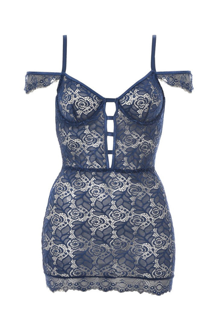 Picture of Lace Chemise -  Midnight Blue