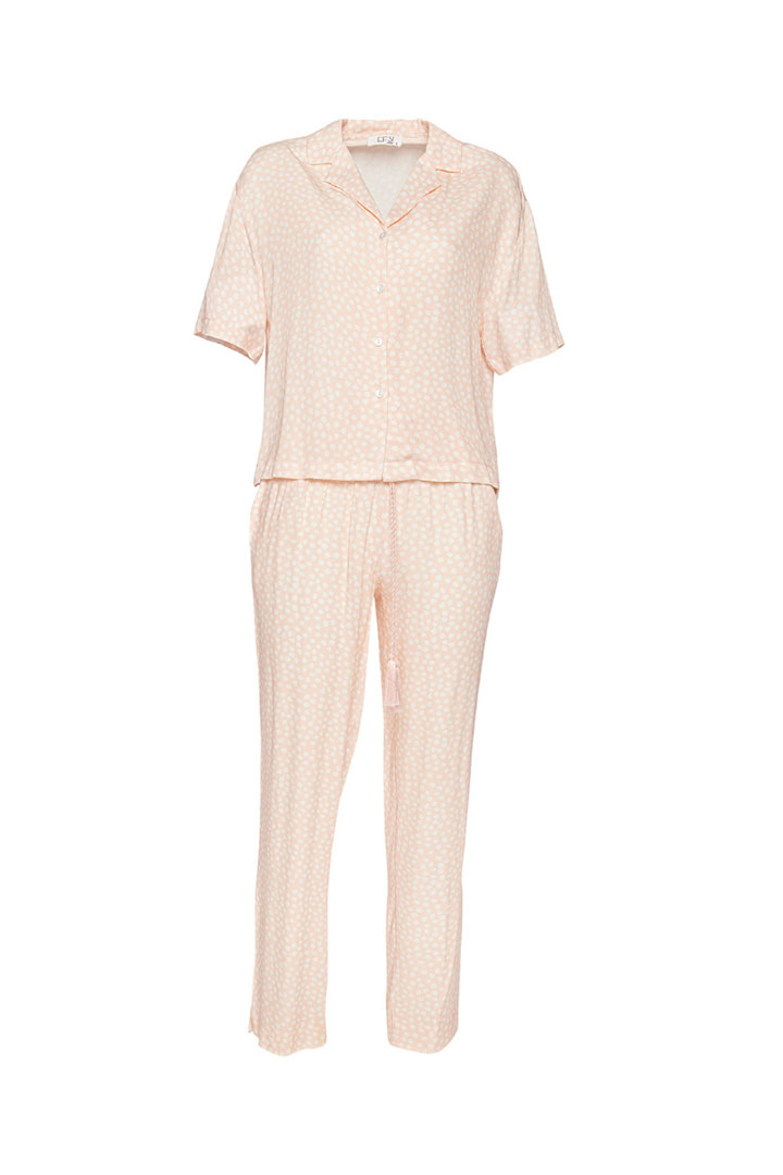 Picture of Set of Polka Dots Top with Pajama - Peach