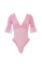 Picture of Lace And Mesh V Neck Deep - Baby Pink