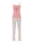 Picture of Set of sleeveless top with pajama - Pink & white
