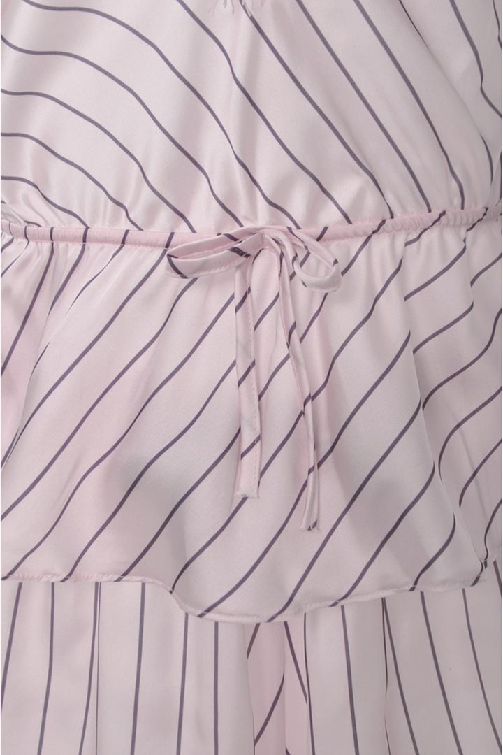 صورة Sleeveless Striped Top with Shorts Set - Light Purple