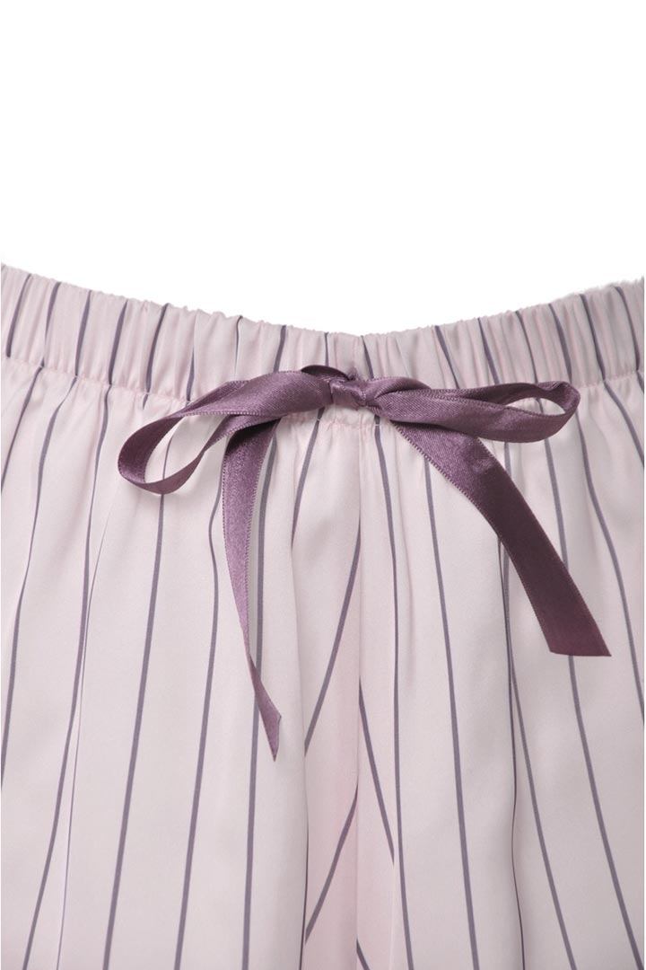 Picture of Sleeveless Striped Top with Shorts Set - Light Purple