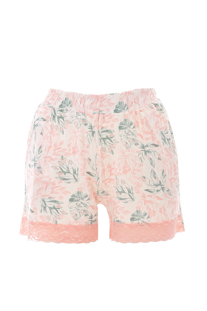 Picture of Set of shorts with off-shoulder top - Rose Pink & Multi