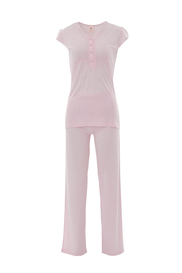 Picture of Set of Sleeveless top with Pajama - Pink