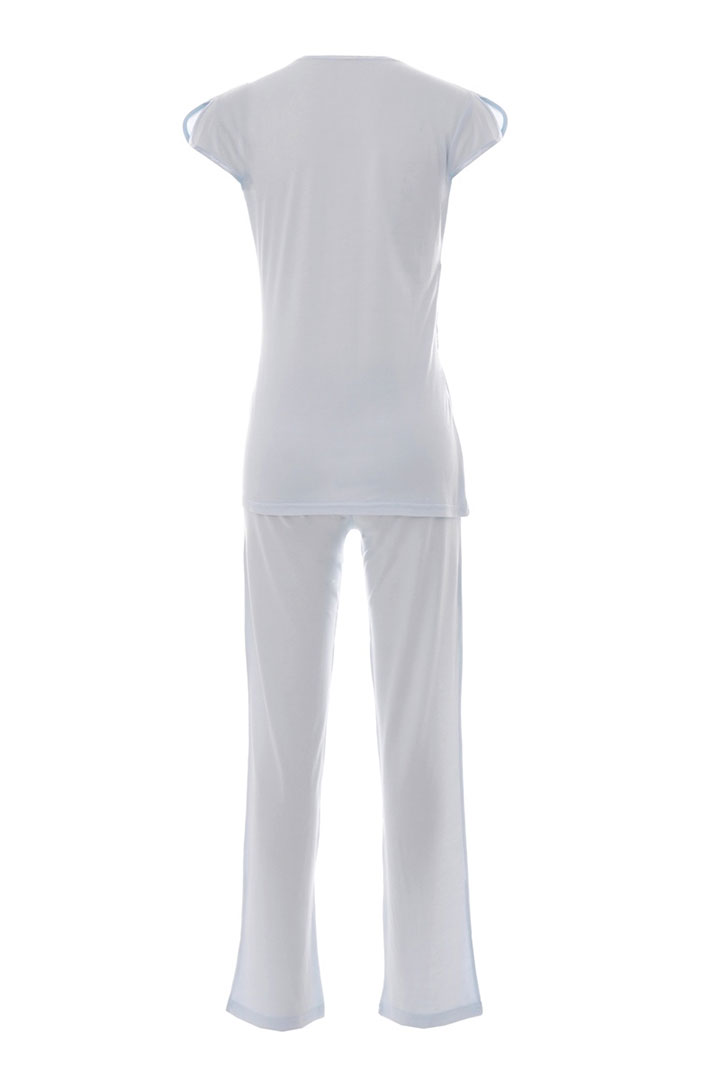 Picture of Set of Sleeveless top with Pajama - Baby Blue
