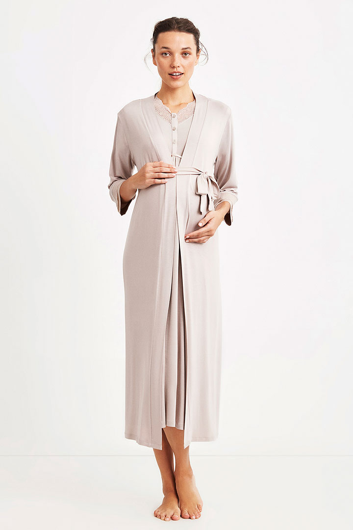 Picture of Maternity Dressing Robe - Mink