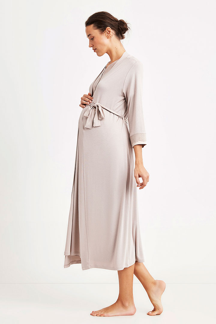 Picture of Maternity Dressing Robe - Mink