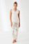 Picture of Solid & lace sleeveless Top & Gingko Leaf Pattern Pants Women's Pajama Set