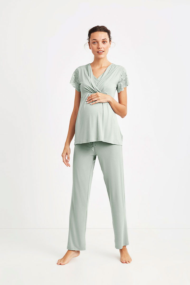 Picture of Maternity Pajama Set - Light Green