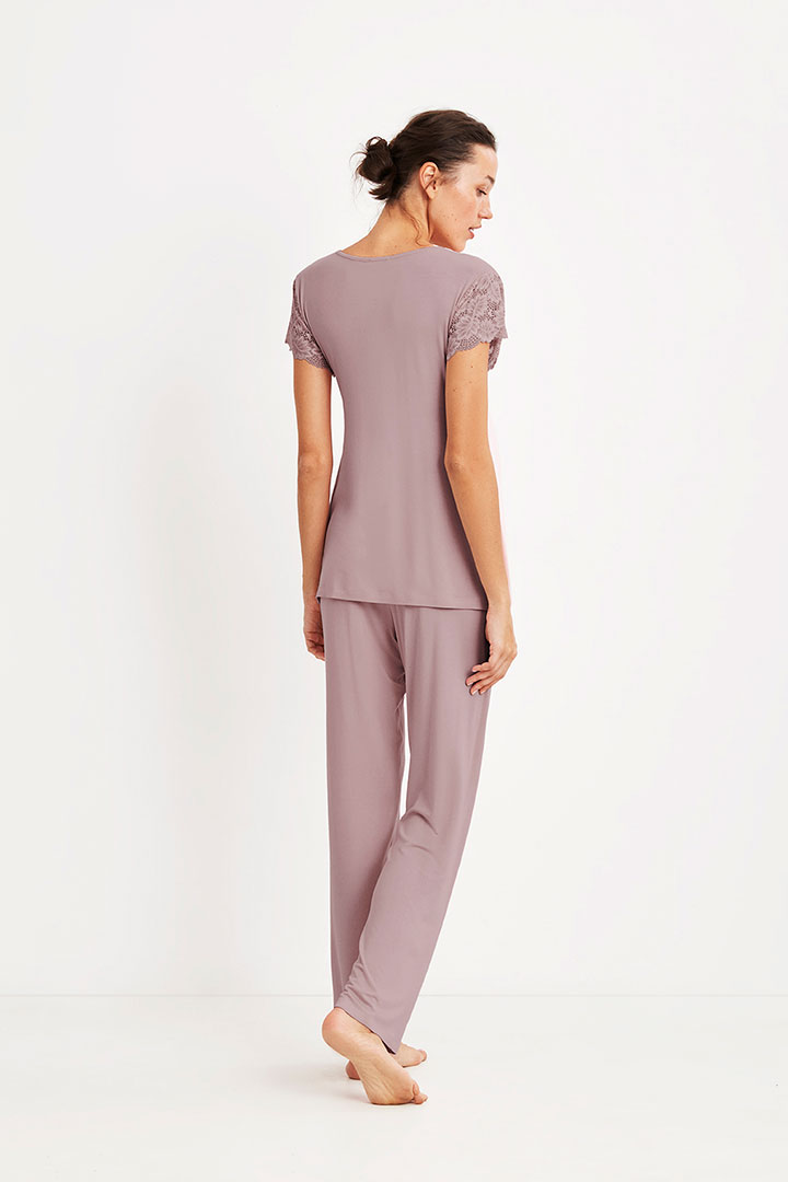 صورة Maternity Pajama Set - Violet