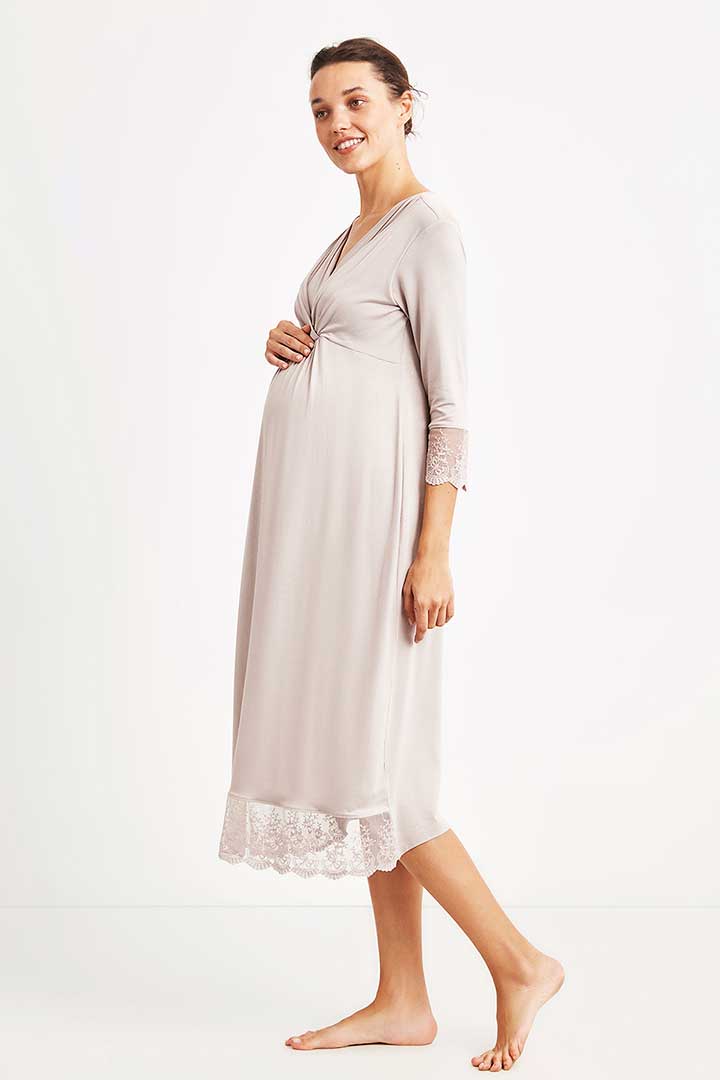 صورة Maternity Postpartum Dress - Mink