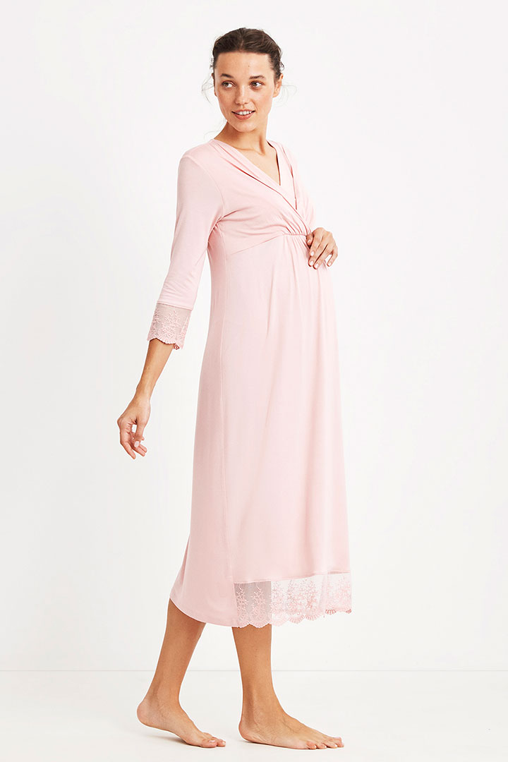 صورة Maternity Postpartum Dress - Pink