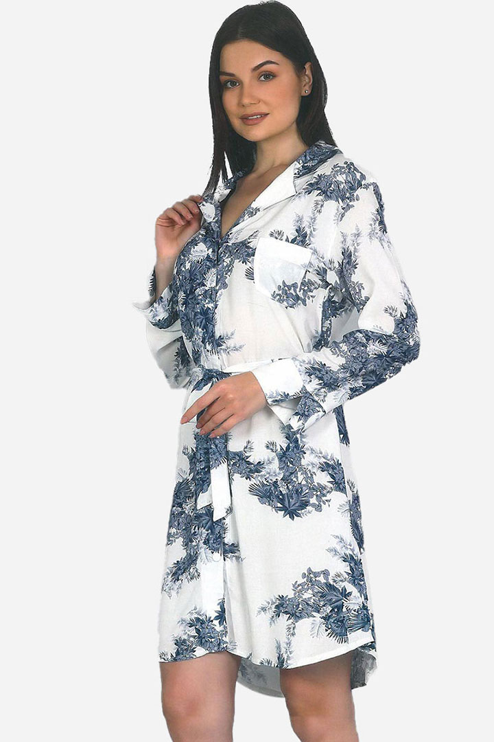 Picture of Floral Printed Button-Up Dress