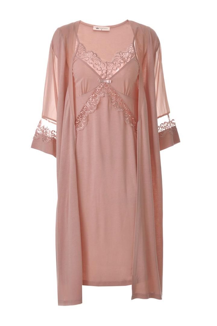 Picture of Robe with Inner Slip - Pink