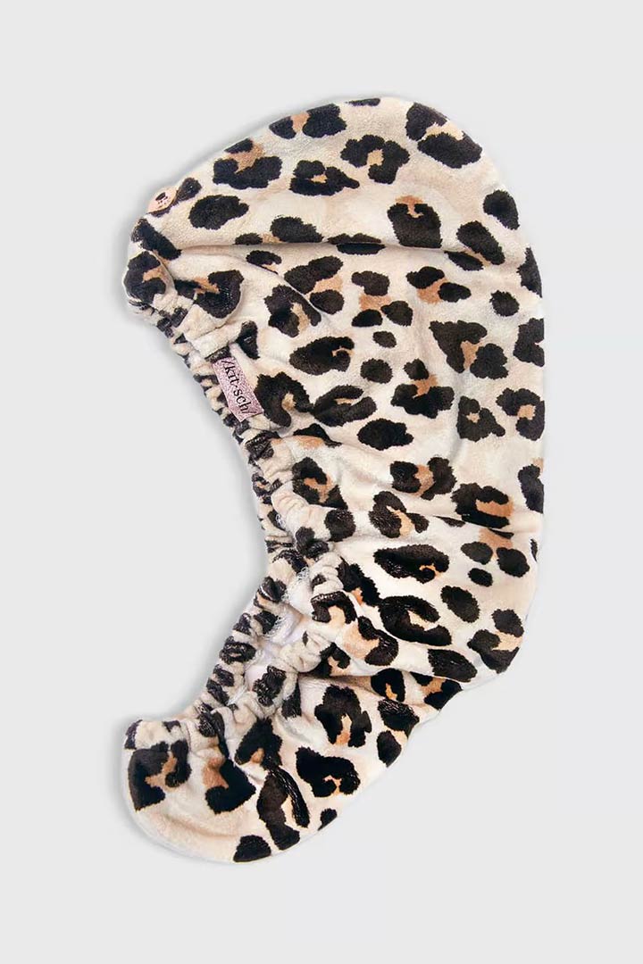 صورة منشفة شعر من الألياف الدقيقة -نقشه جلد الفهد