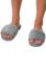 صورة Open Toe Plush Slippers - Grey