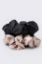 Picture of The Satin Pillow Scrunchies 2 pcs Set - Black/Gold