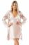 صورة Floral Robe with Inner Slip Nightwear Set - Nude Pink