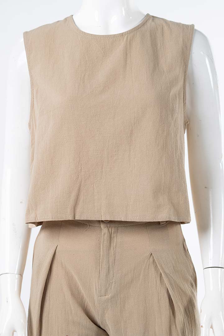 Picture of Linen Two Piece Set - Beige