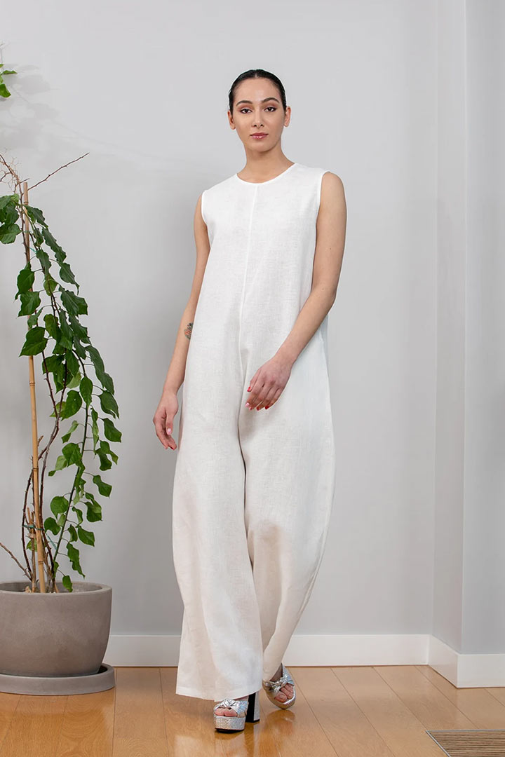 Picture of Wide Leg Jumpsuit - White