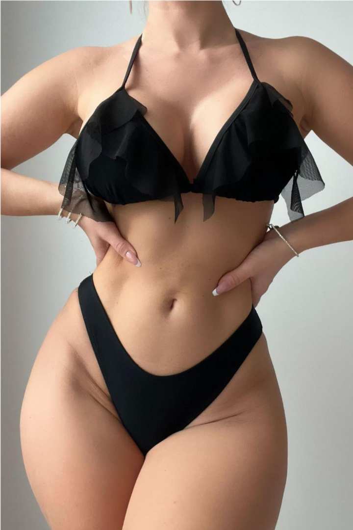 Picture of  Halter Three-Piece Padded Swimsuit