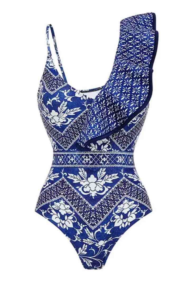 Picture of One-Piece Padded Swimsuit - Blue